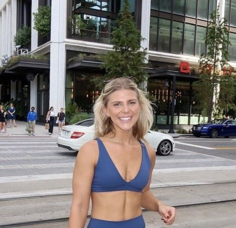 Liaison The Label Size S Braid Sports Bra Blue Sydney Adams
